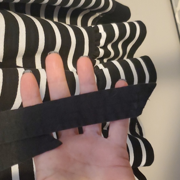 Kate♠️Spade Fleece Stripe Ruffle Pullover - Picture 3 of 14